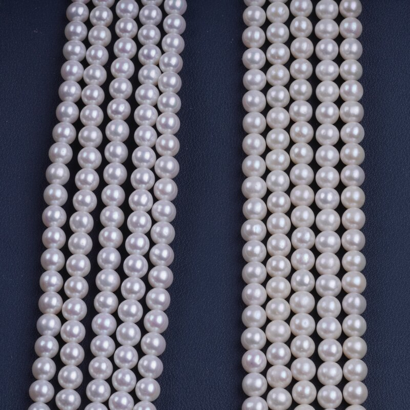 High Quality 7.5-8mm 3A Round Shape Natural Freshwater Pearl Beads For Jewelry Making DIY