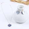 Heart Shape Mabe Pearl Fashion Jewelry Set for Party