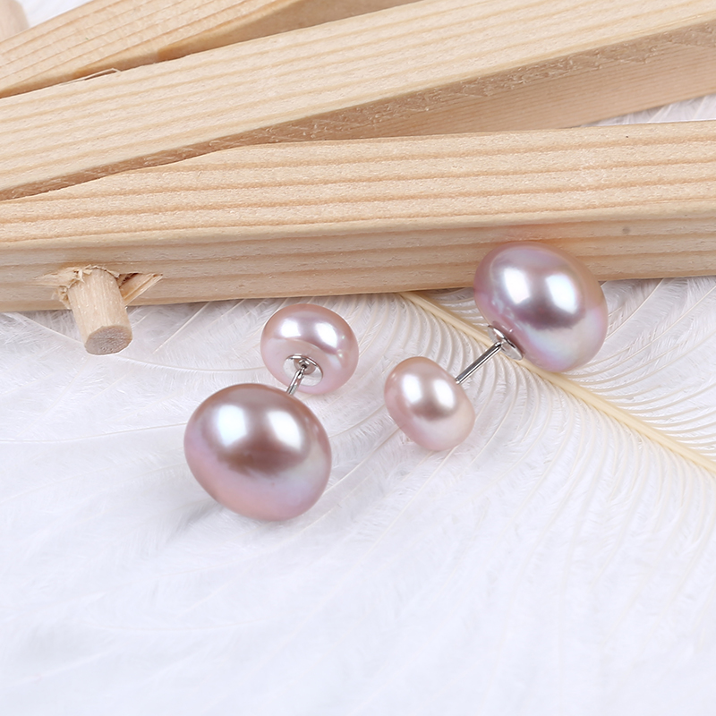 purple color pearl earring