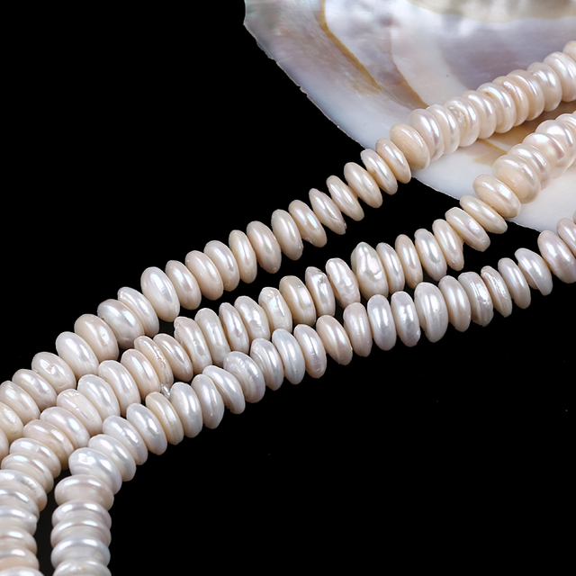 12-13mm centre drilled hole coin pearl string