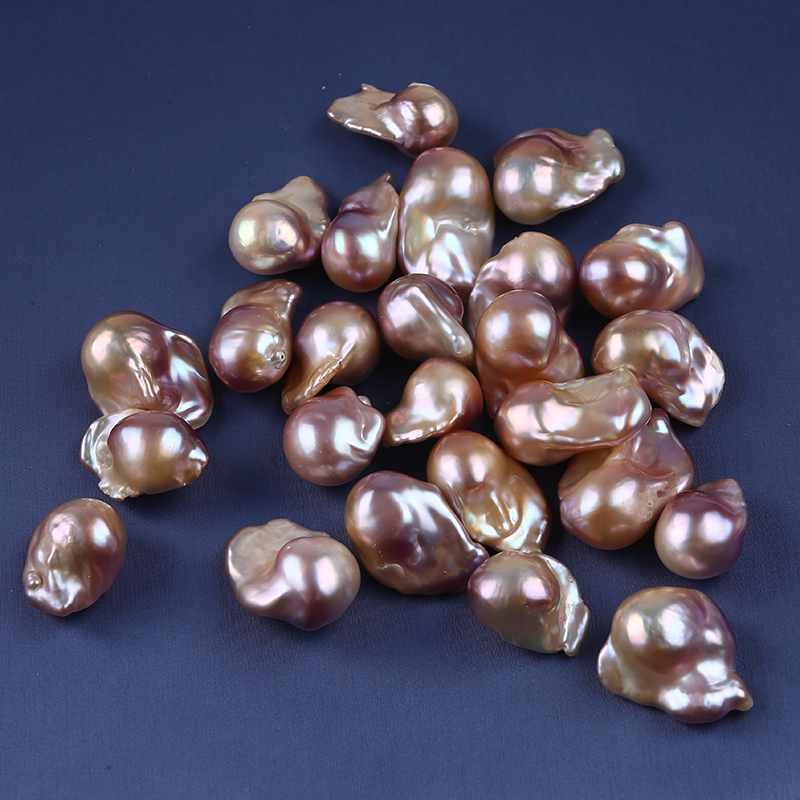 Natural Purple Color Baroque Pearl Loose Bead Wholesale