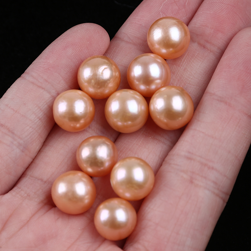 Natural Pink Color Round Shape Edison Pearl Loose Bead
