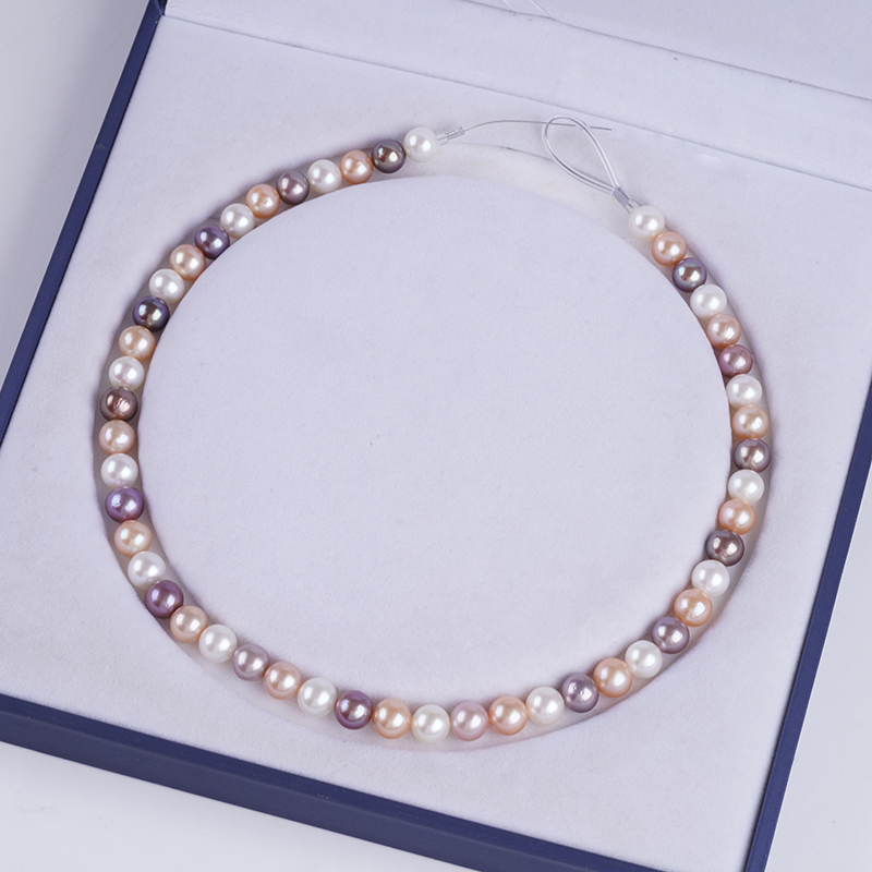 Natural Freshwater Pearl Wholesale 8-8.5 TOP Quality Round Pearl Necklace