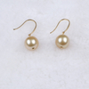18K Gold Hook with Gold Color South Sea Pearl Earring