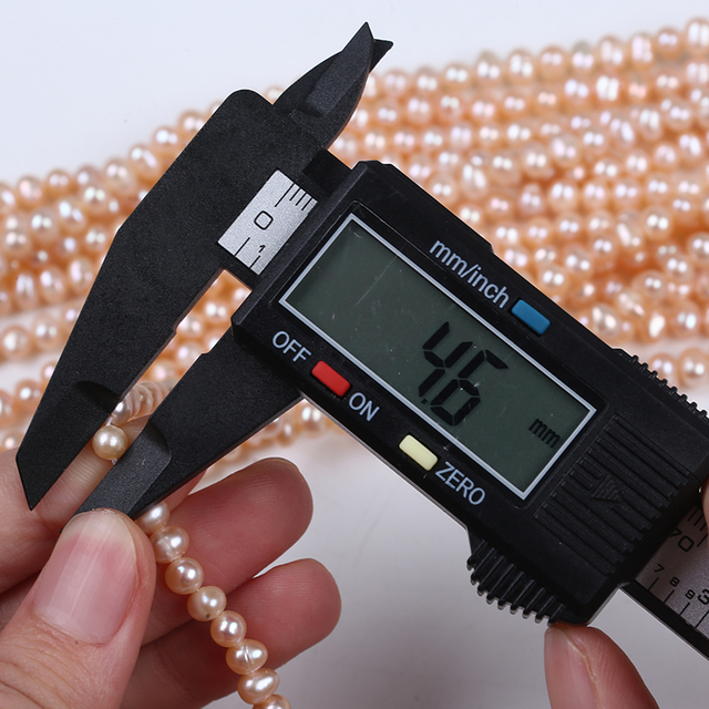 4-5mm Natural Pink Potato Pearl Strand for Lady Necklace