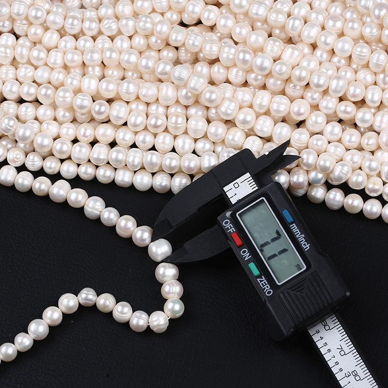 7-8mm Natural Freshwater Potato Pearl Strand for Promation Gift