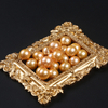 11-13mm golden color round shape edison pearl for jewelry