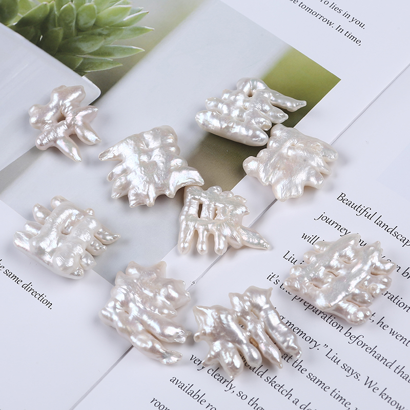 White Big Large Size Irregular Shape Biwa Pearl for Decoration