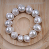 11-14mm White Baroque Shape Cultured Freshwater Pearl Loose Beads Semi Finished Bracelet