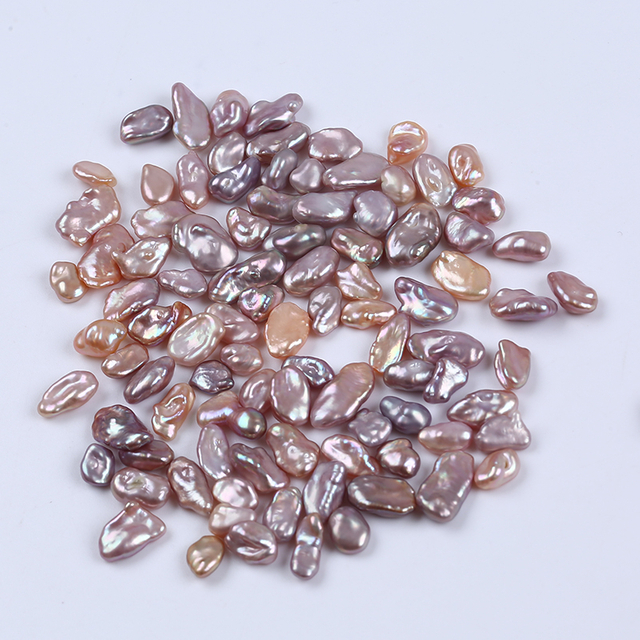 6-8mm Natural Pink Purple Keshi Pearl Irregular Beads for DIY