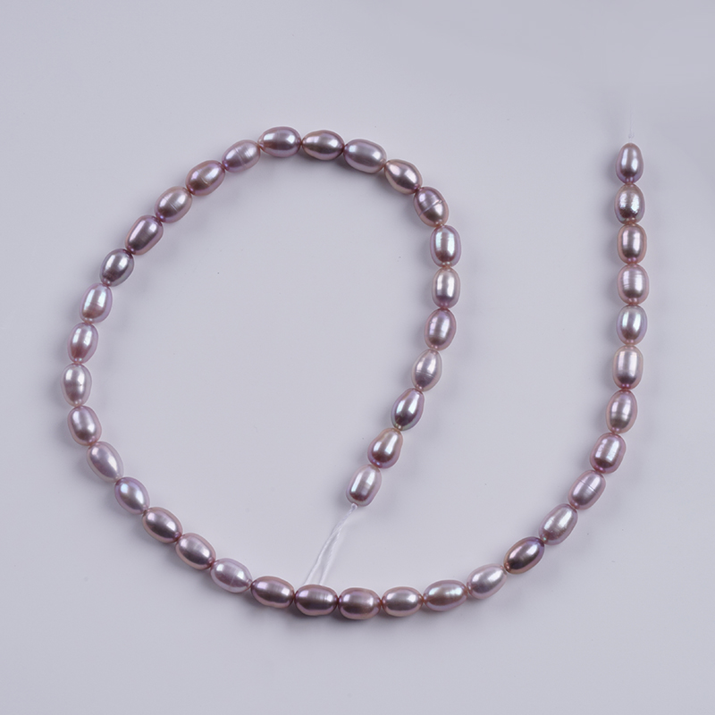 6-7mm High Quality Natural White Rice Pearl Strand for Necklace