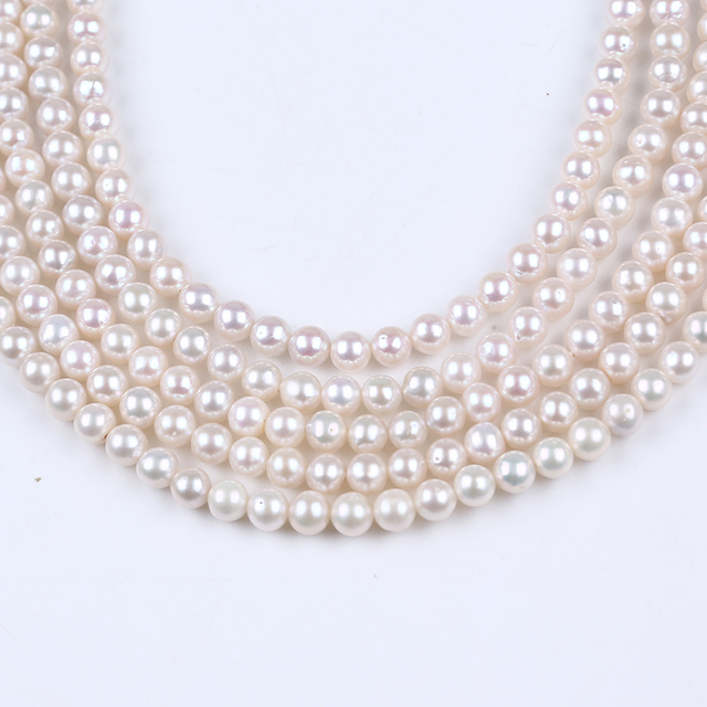 5-6mm White AK Freshwater Round Pearl for Wholesale