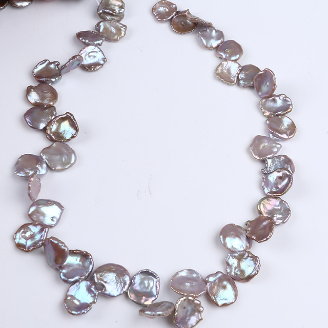 11-16mm Natural Purple Freshwater Keshi Pearl for DIY