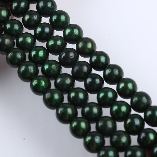 9-11mm Green Color Edison Freshwater Pearls for Necklace