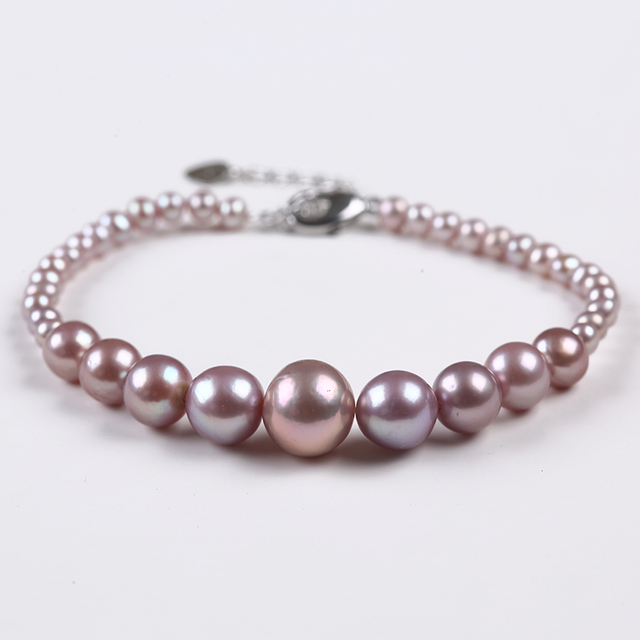 Natural Purple Color Nice Freshwater Pearl Bracelet for Little Girl