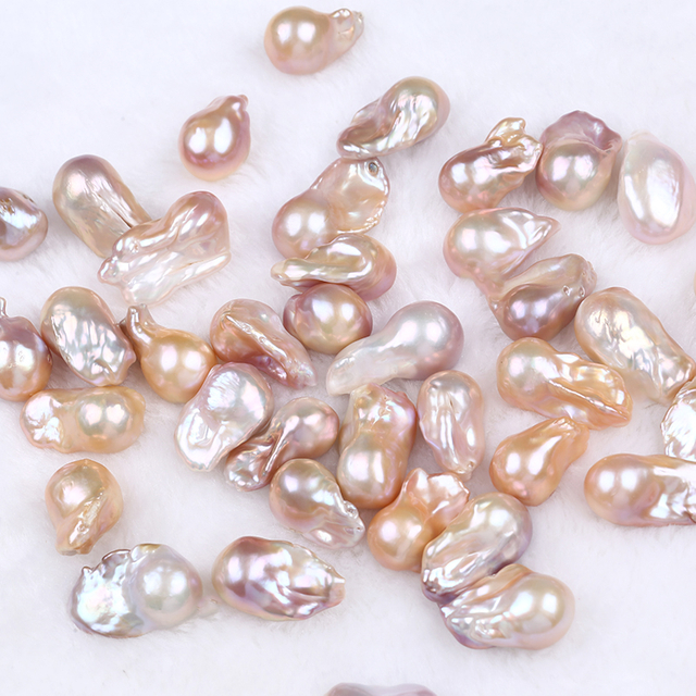 Natural Color Baroque Spark Shape Pearl Loose Beads without Holes