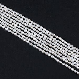 Hot Selling 4-5mm Staight Drilled Baroque Pearl Strand for Necklace Choker