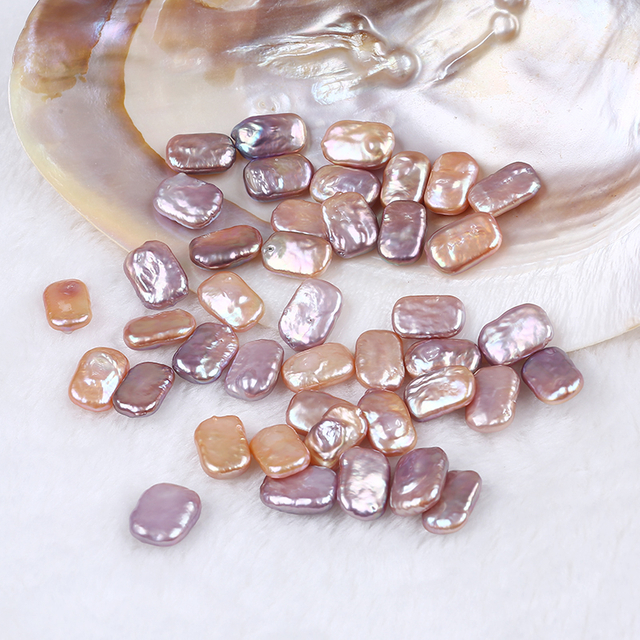 Rectangular Irregular Pearl Loose Beads without Hole for DIY