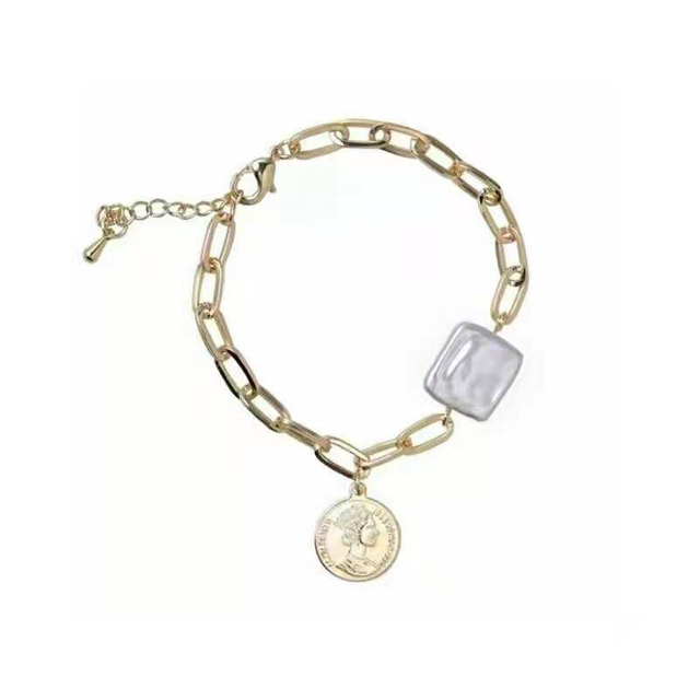 Factory Wholesale Price Baroque Pearl Chain Bracelet