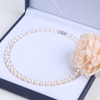 Classic Natural White Pearl Chain Necklace for Women