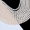 6-6.5mm High Quality Natural White Rice Pearl Strand for Necklace
