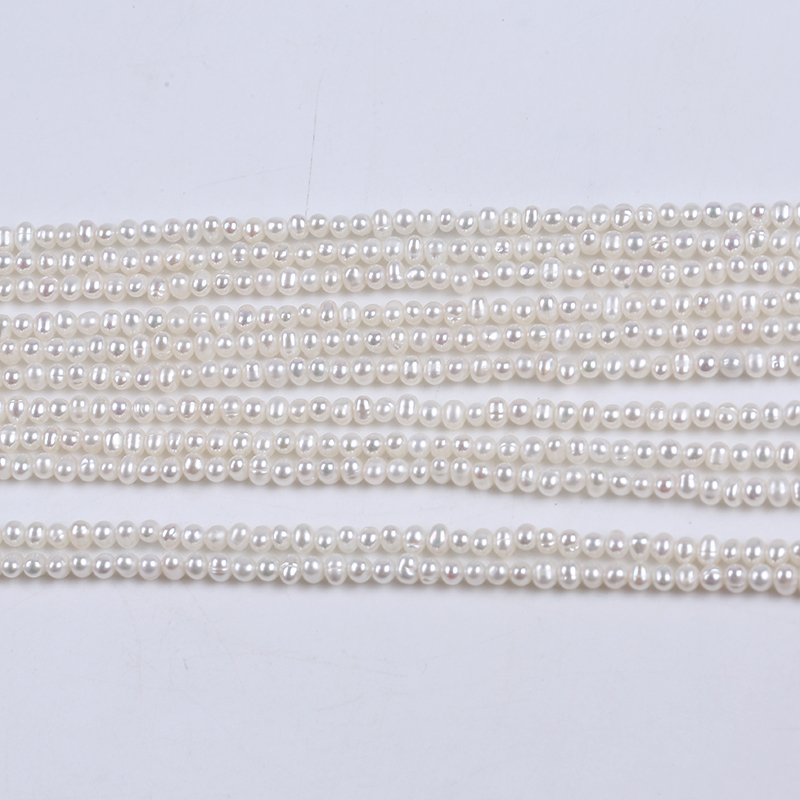 3-3.5mm Tiny Size Potato Pearl From Loose Pearl Strand Factory for DIY