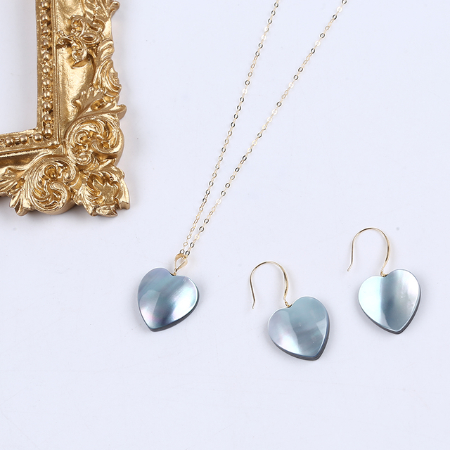 Heart Shape Mabe Pearl Fashion Jewelry Set for Party